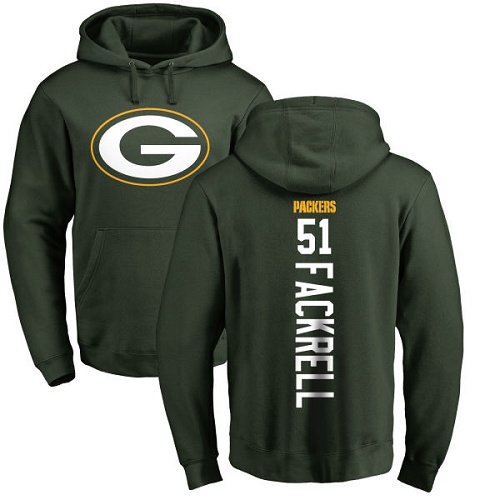 Men Green Bay Packers Green #51 Fackrell Kyler Backer Nike NFL Pullover Hoodie Sweatshirts->nfl t-shirts->Sports Accessory
